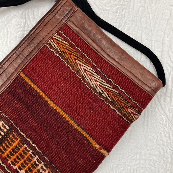 Nomads 100% Wool Southwest Print Travel Zip Pouch Hand Made in Morocco - Picture 6 of 10